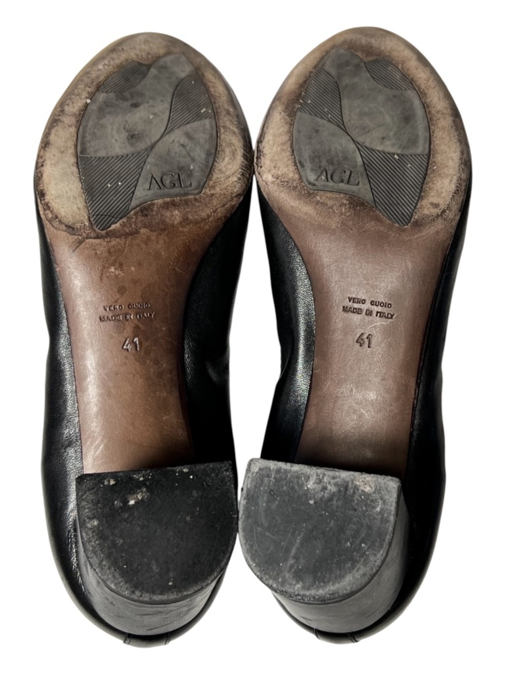 EUC AGL Attilio Giusti Leombruni Black Leather Cap Toe Pumps | EU 41 (US 10) - Picture 8 of 9